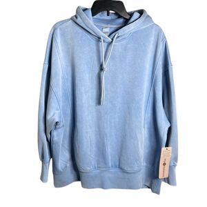 Harmony Balance Women's Hooded Pullover Garment Dye Oversized sweatshirt Medium